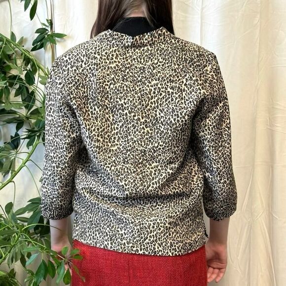 Vintage Silkland 100% Silk Cheetah Print Shacket - Picture 5 of 6